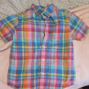 Cat & Jack Colorful Plaid Button-Down Shirt
